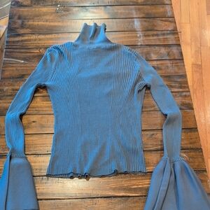 Alexander Wang Flared Sleeve Ribbed Turtleneck